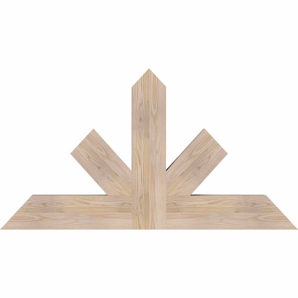 Ekena Millwork Saratoga Smooth Timber Gable Bracket, Douglas Fir, 48"W x 26"H x 3 1/2"D x 5 1/2"F, 13/12 Pitch GBW048X26X0406SAR00SDF - main